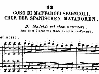 Choir of the Matadors of the Opera La Traviata
